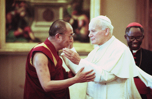 July 1 2014 Pope Paul and the Dalai Lama and African Bishop